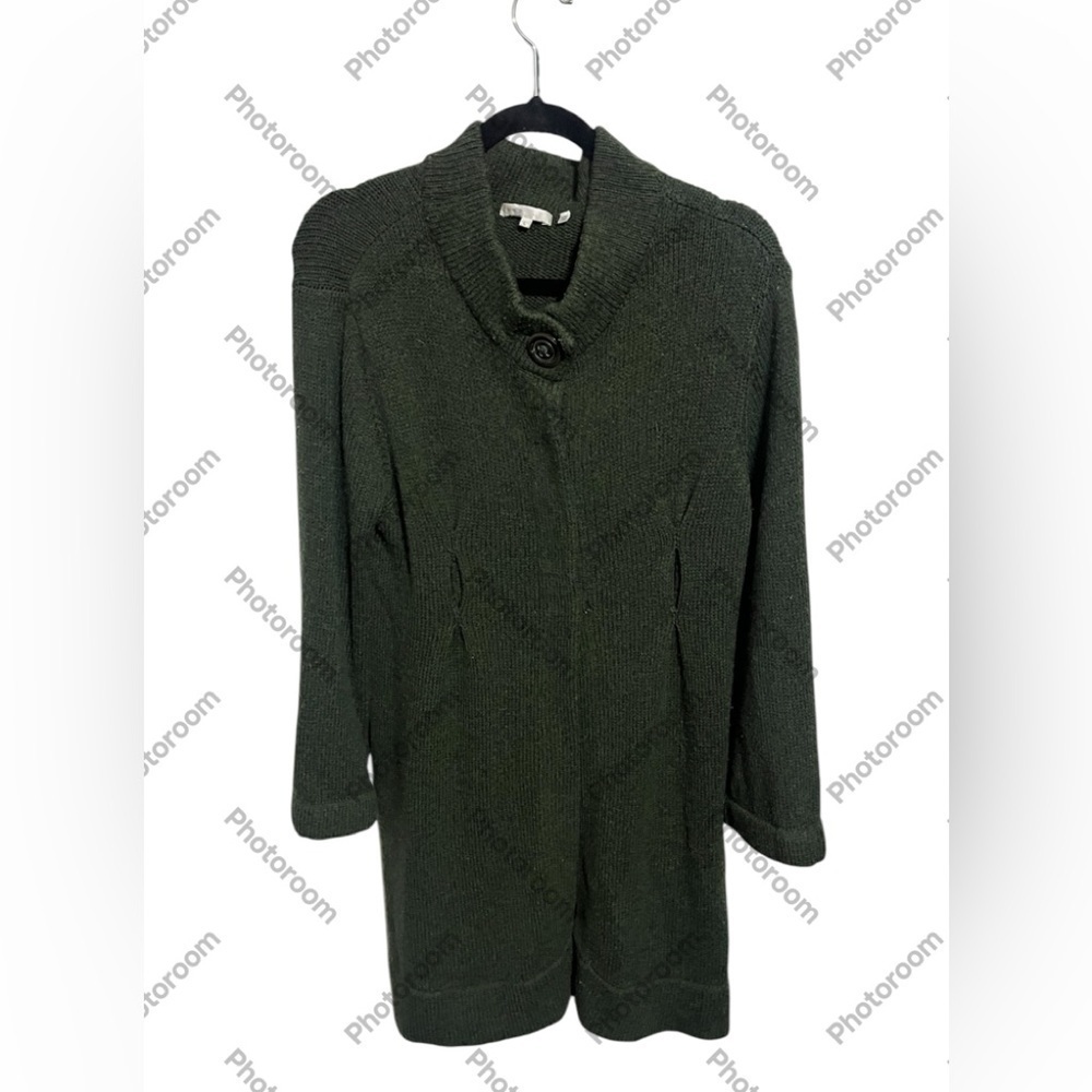 Vince Imperfection Green Sweater Jacket Sz Large